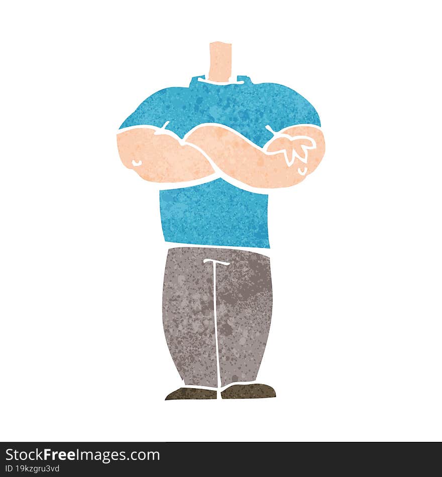 cartoon body with folded arms  (mix and match cartoons or add own photos