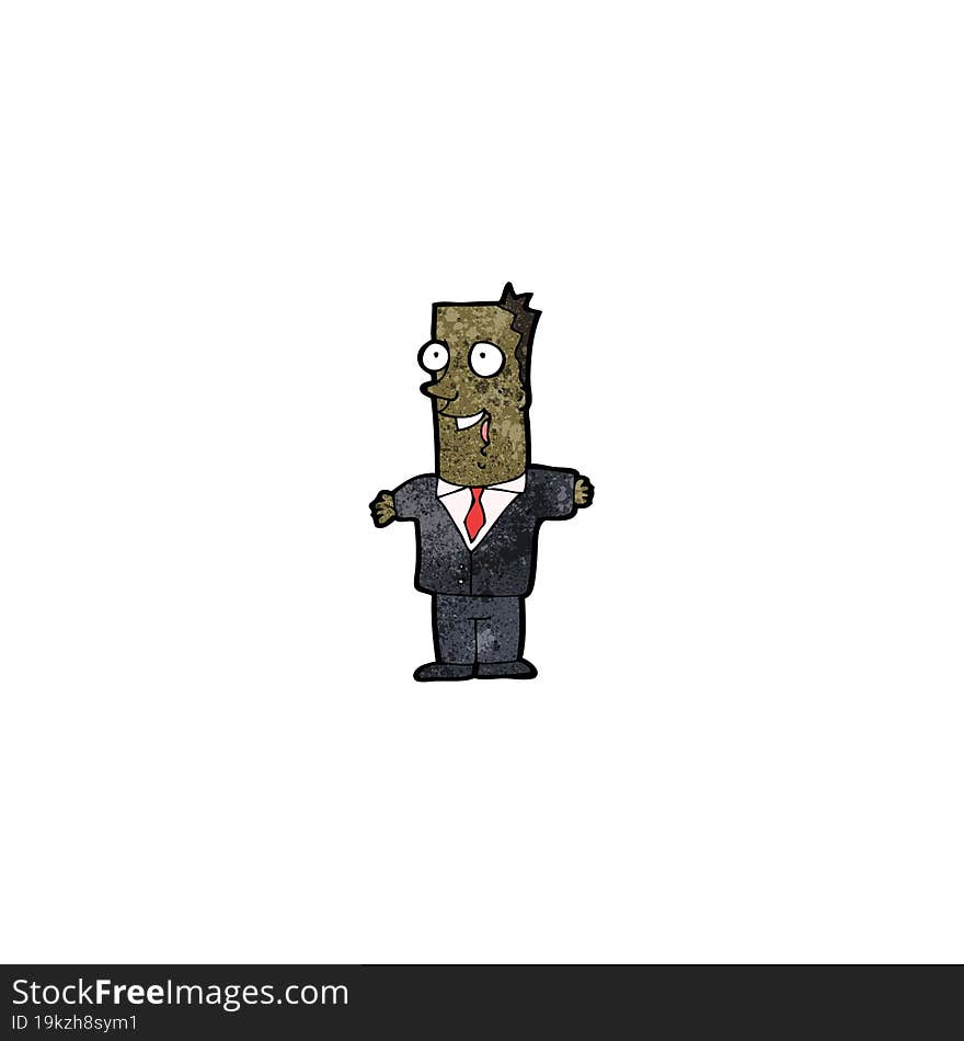 cartoon happy businessman