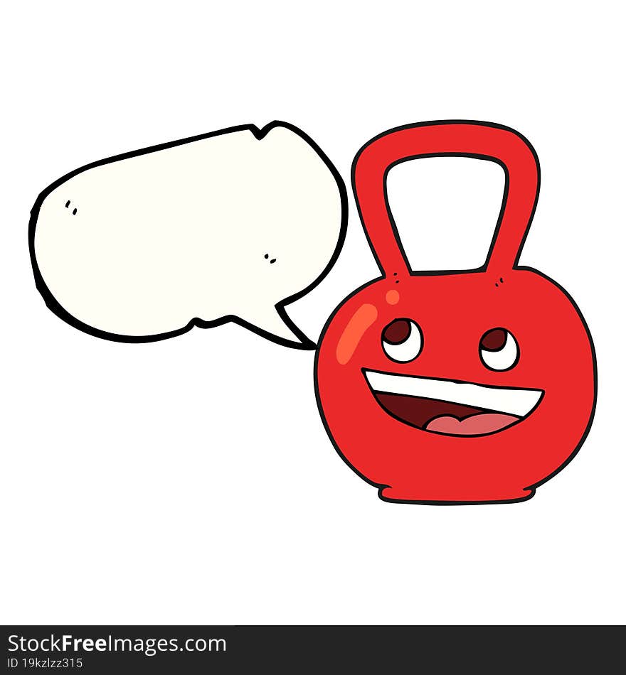 Speech Bubble Cartoon Kettle Bell