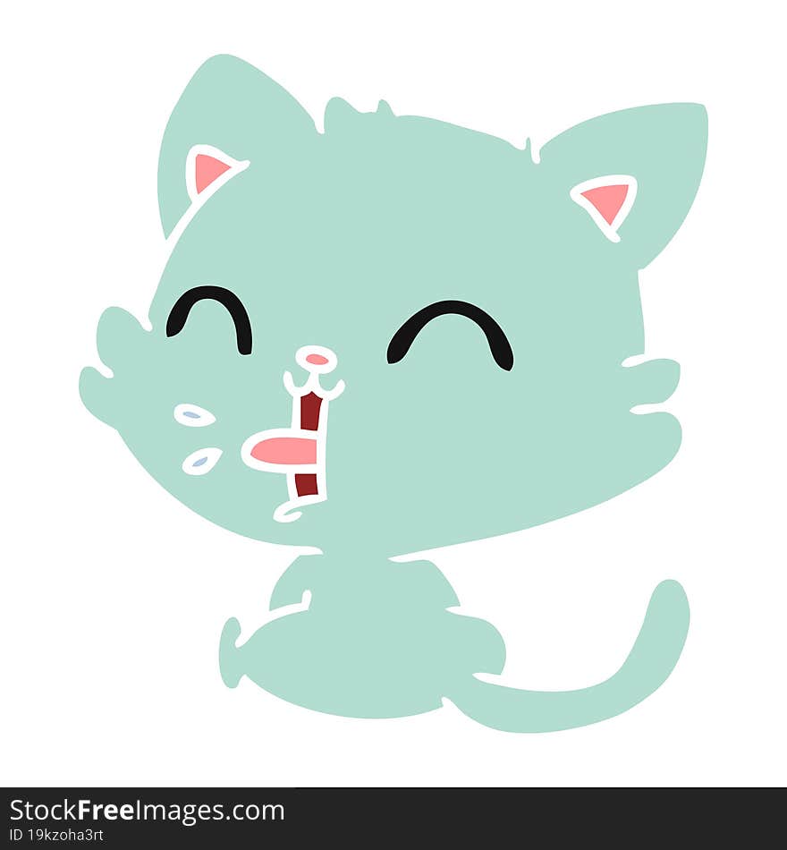 Cartoon Of Cute Kawaii Cat