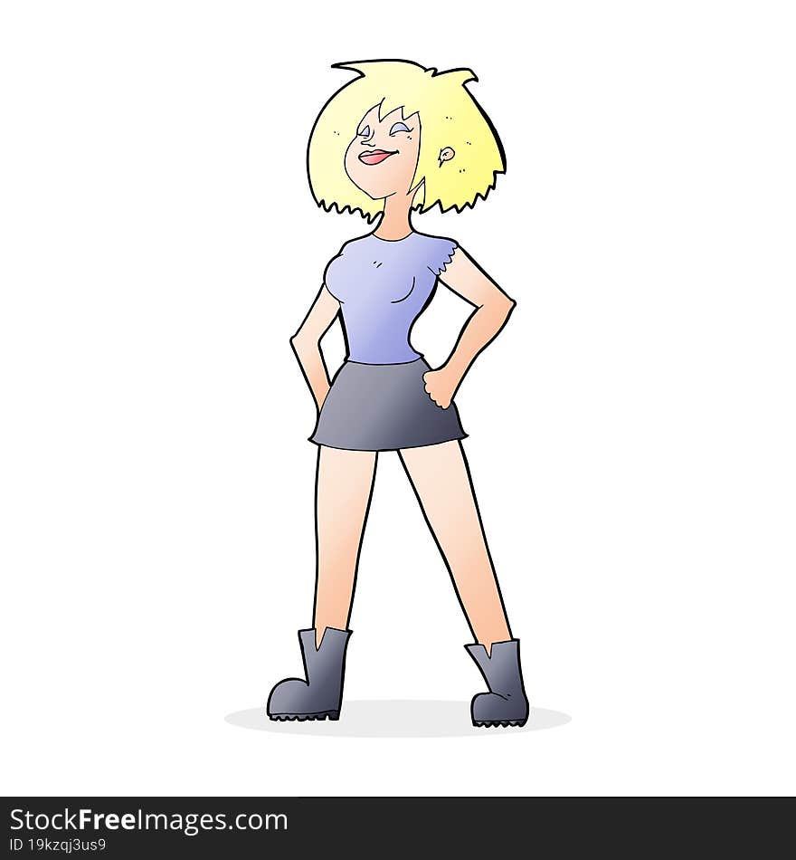 cartoon capable woman