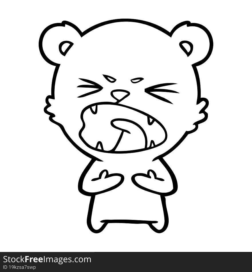 angry cartoon bear. angry cartoon bear