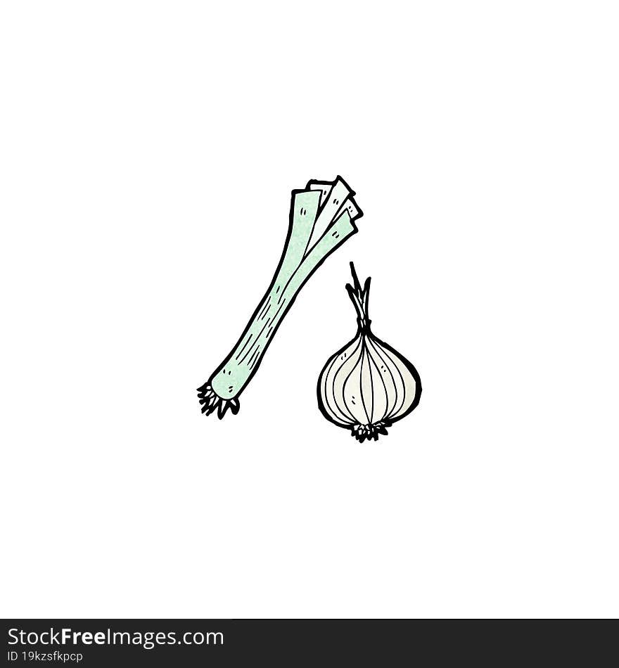 leek and onion cartoon