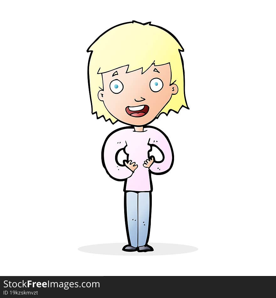 Cartoon Happy Woman