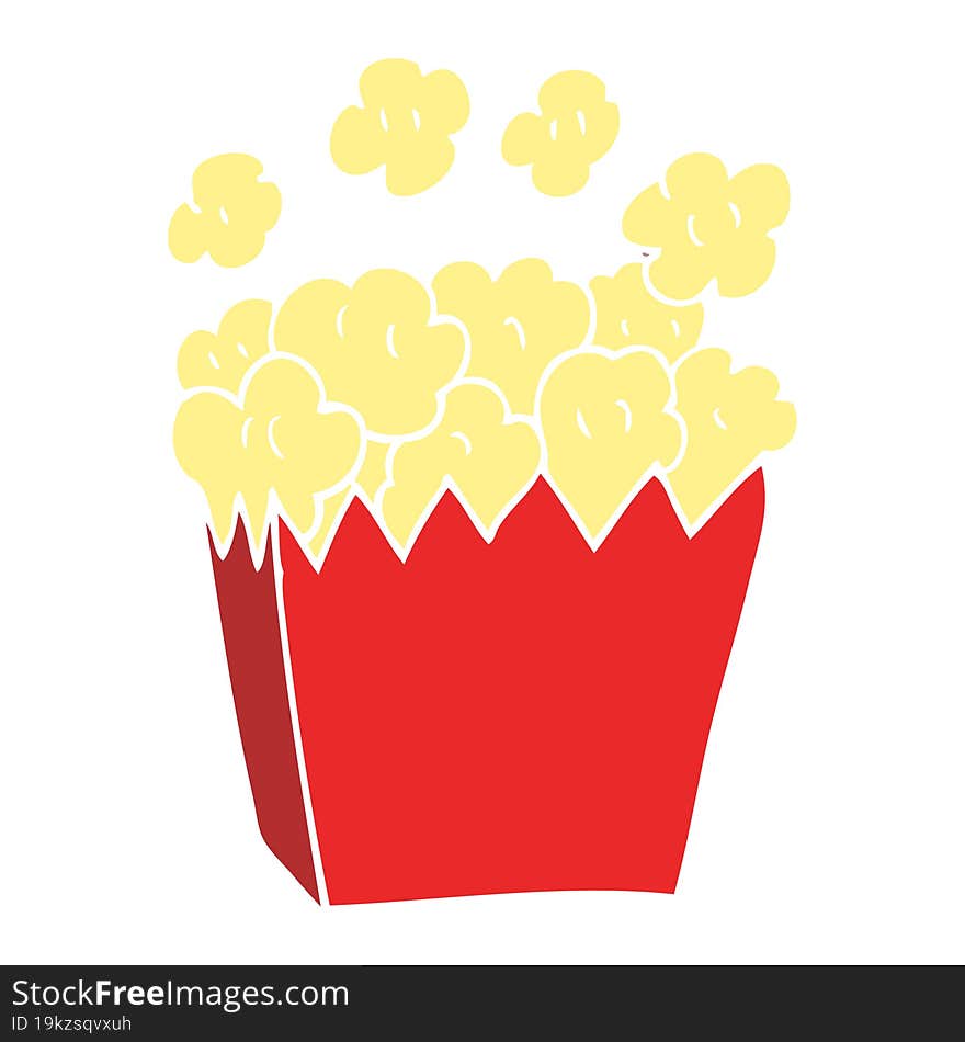 Cartoon Doodle Cinema Popcorn