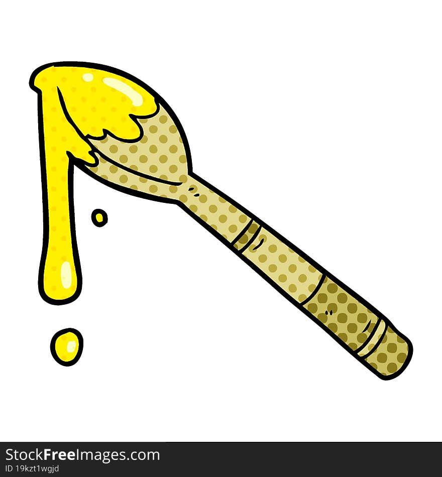 cartoon spoonful of honey. cartoon spoonful of honey