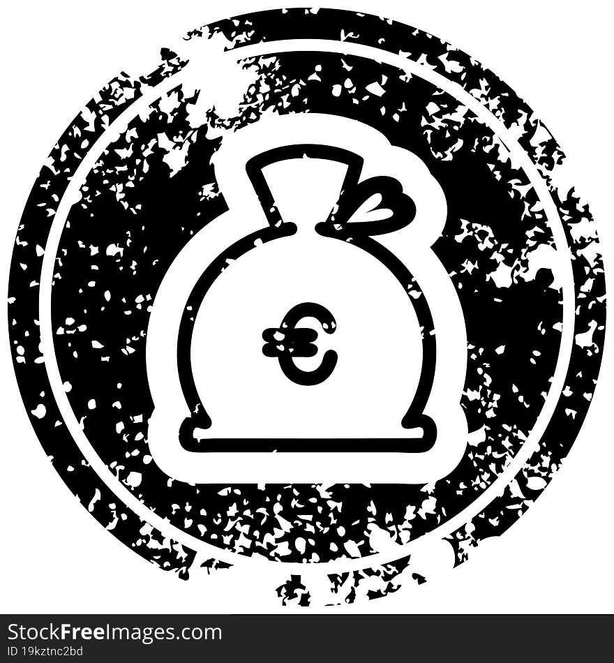 money sack distressed icon