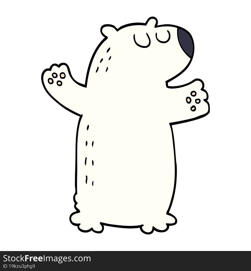 Cartoon Doodle Polar Bear