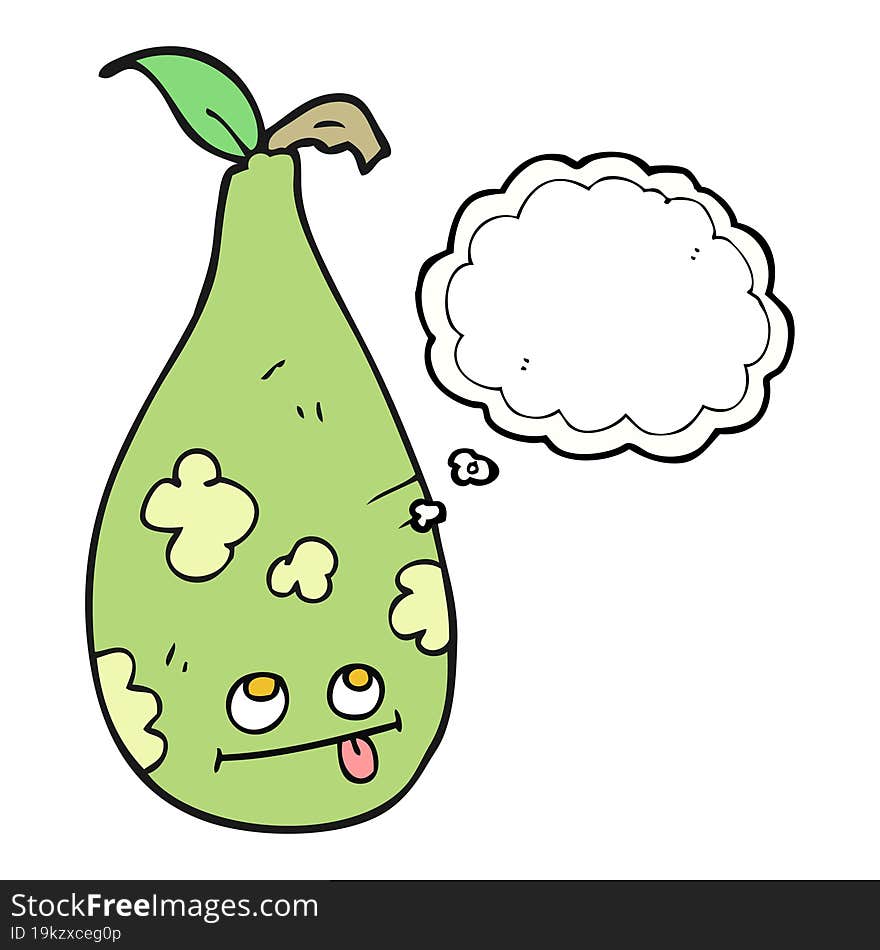 thought bubble cartoon pear