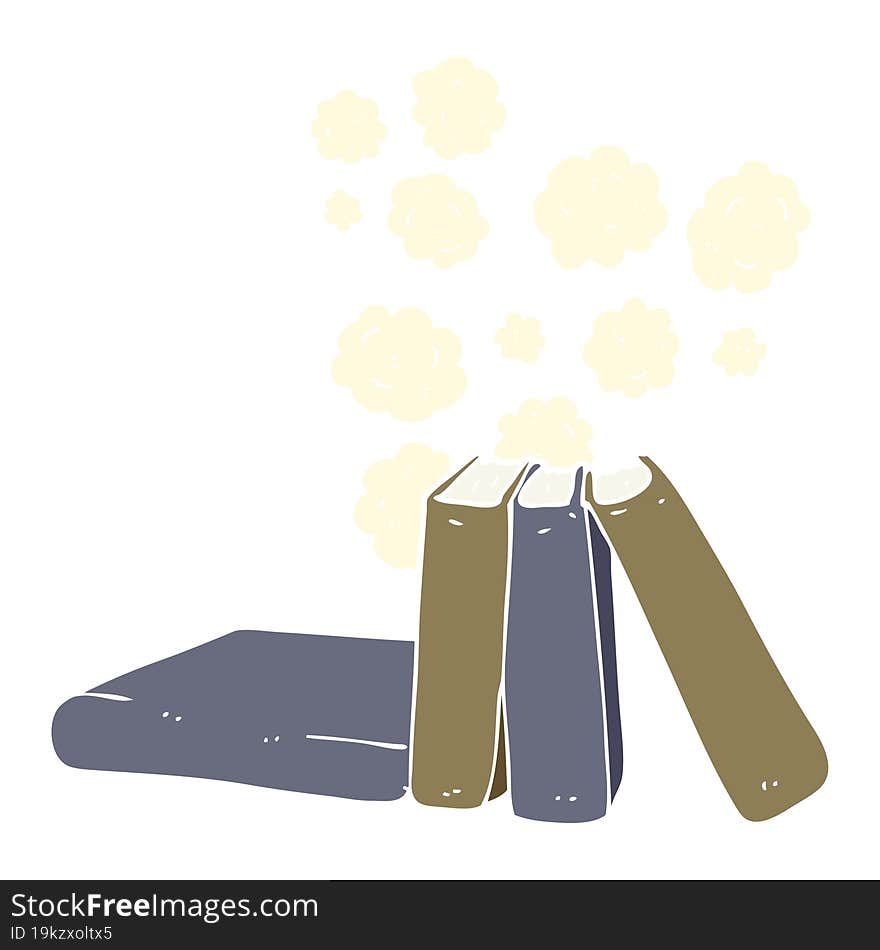 flat color illustration of books. flat color illustration of books