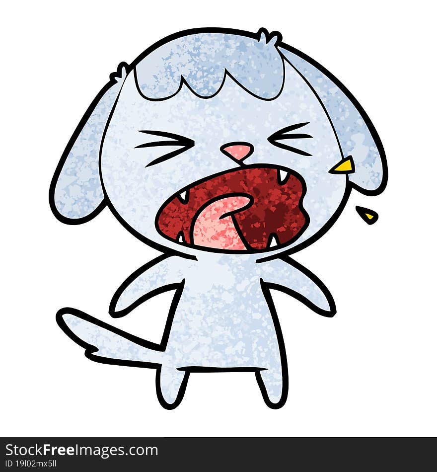 cute cartoon dog barking. cute cartoon dog barking