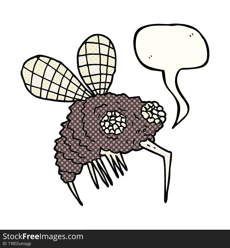 comic book speech bubble cartoon fly