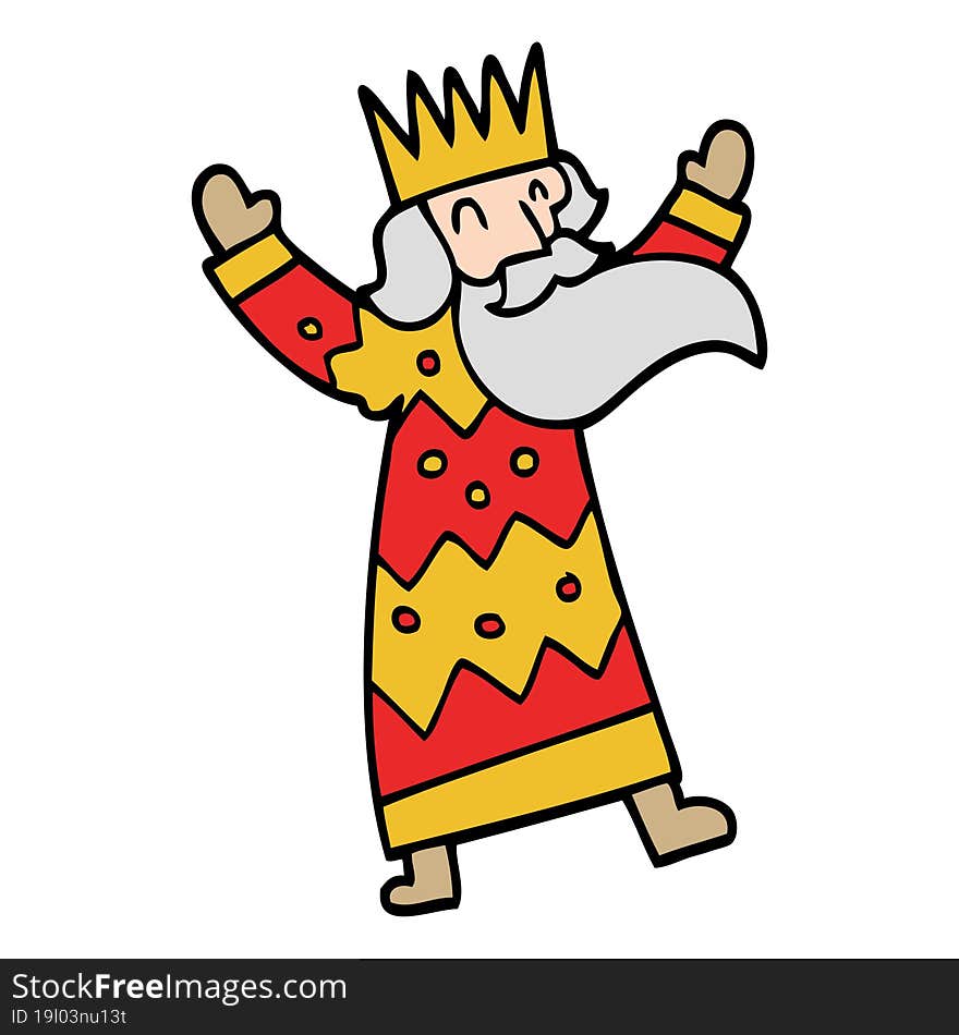 cartoon doodle jolly king