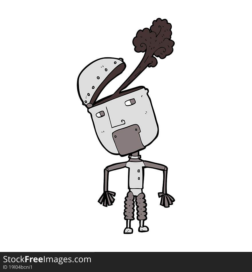 cartoon funny robot