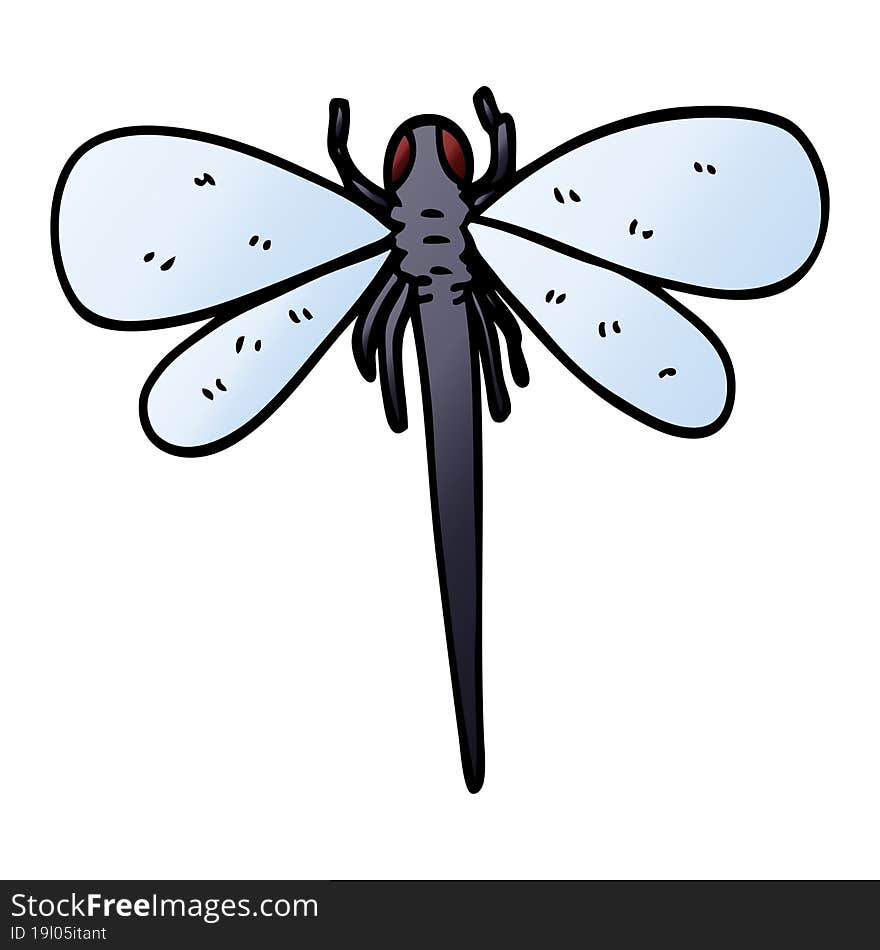 Cartoon Doodle Dragonfly