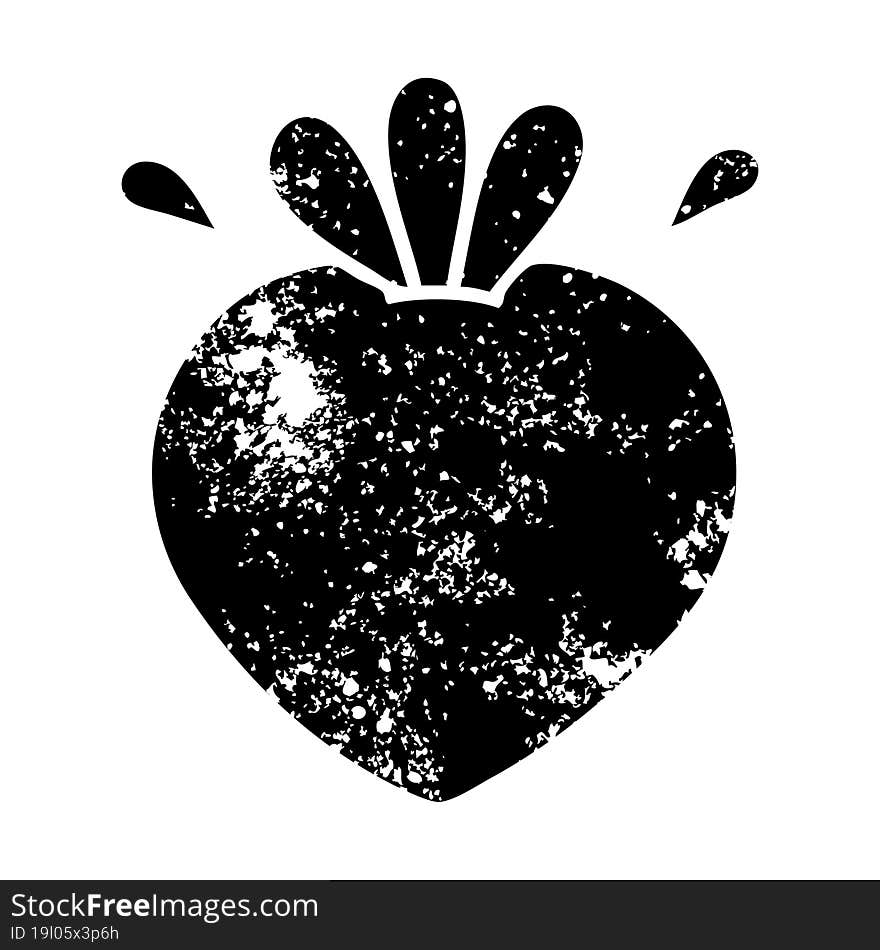 distressed symbol strawberry