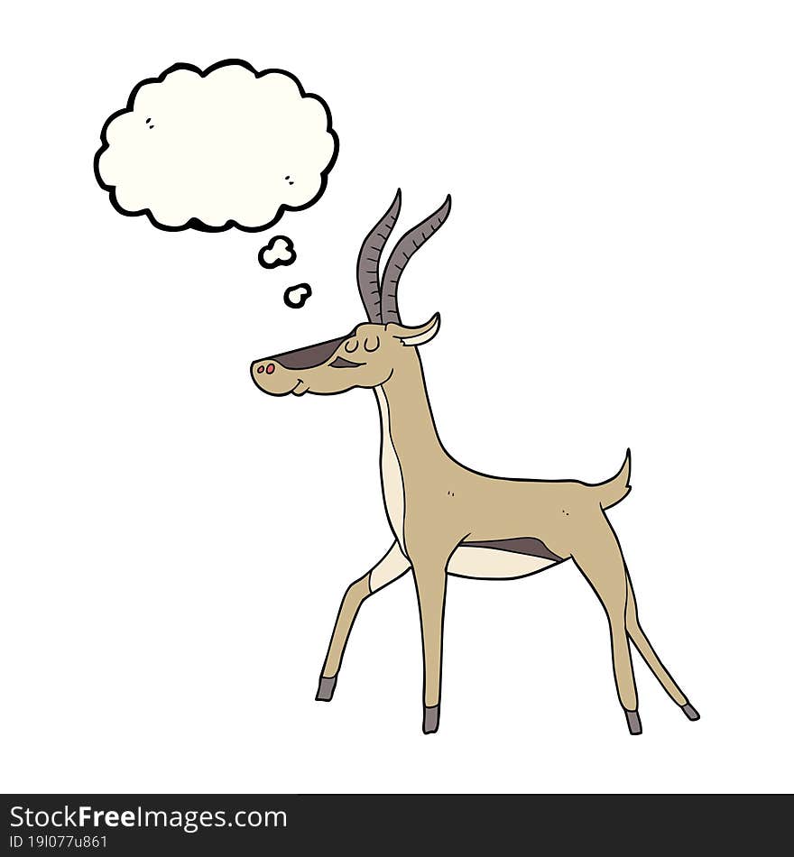 thought bubble cartoon gazelle