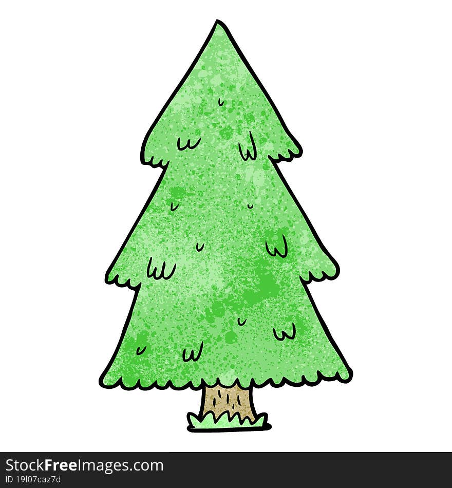 cartoon christmas tree. cartoon christmas tree