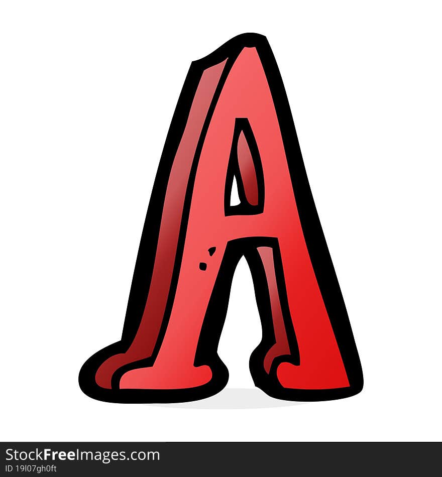 Cartoon Letter A