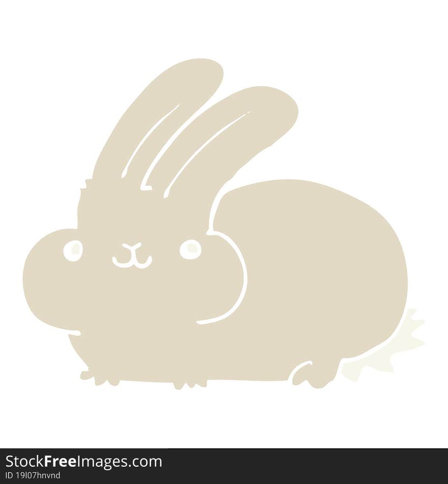 flat color style cartoon rabbit