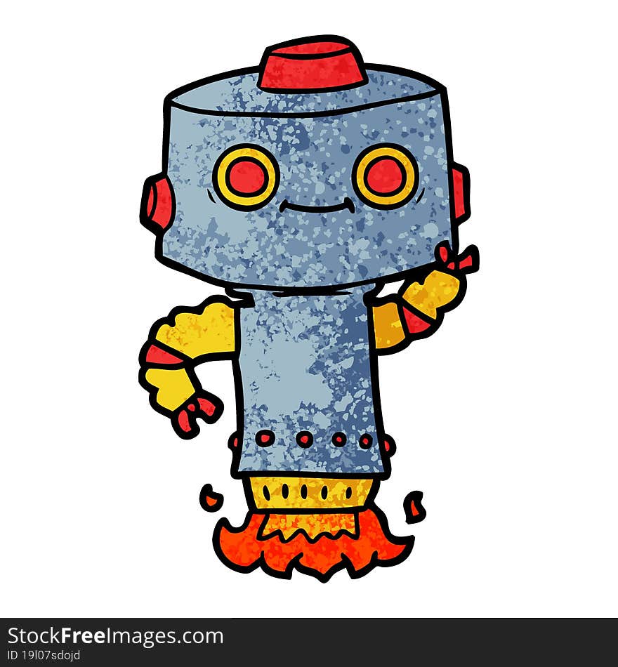 cartoon robot. cartoon robot