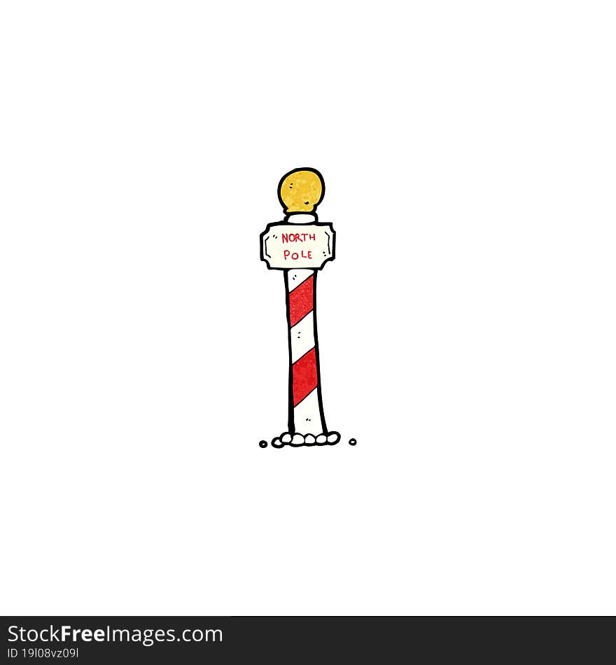 striped north pole cartoon