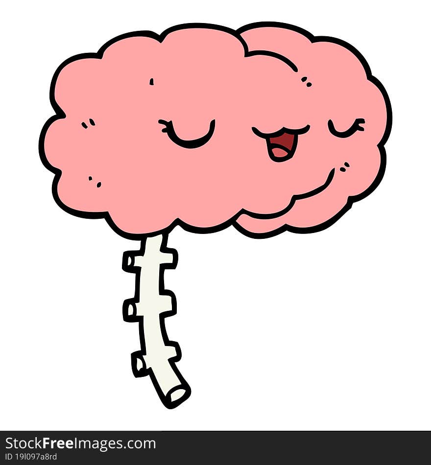 happy cartoon brain