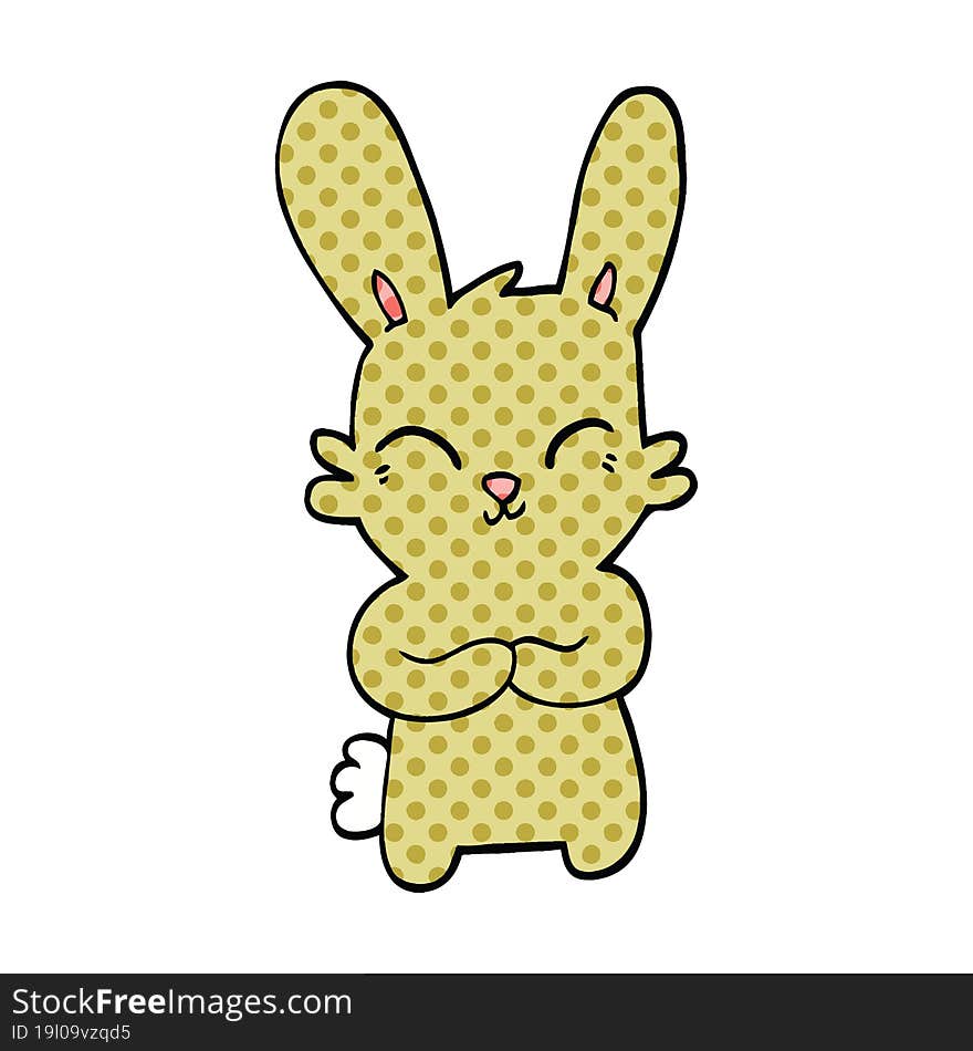 cute comic book style cartoon rabbit