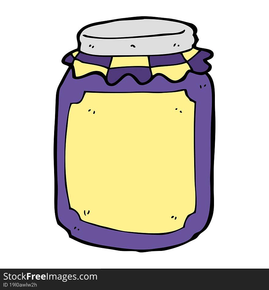 Cartoon Jar Of Jam