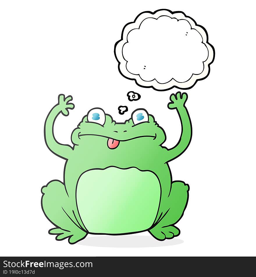 thought bubble cartoon funny frog