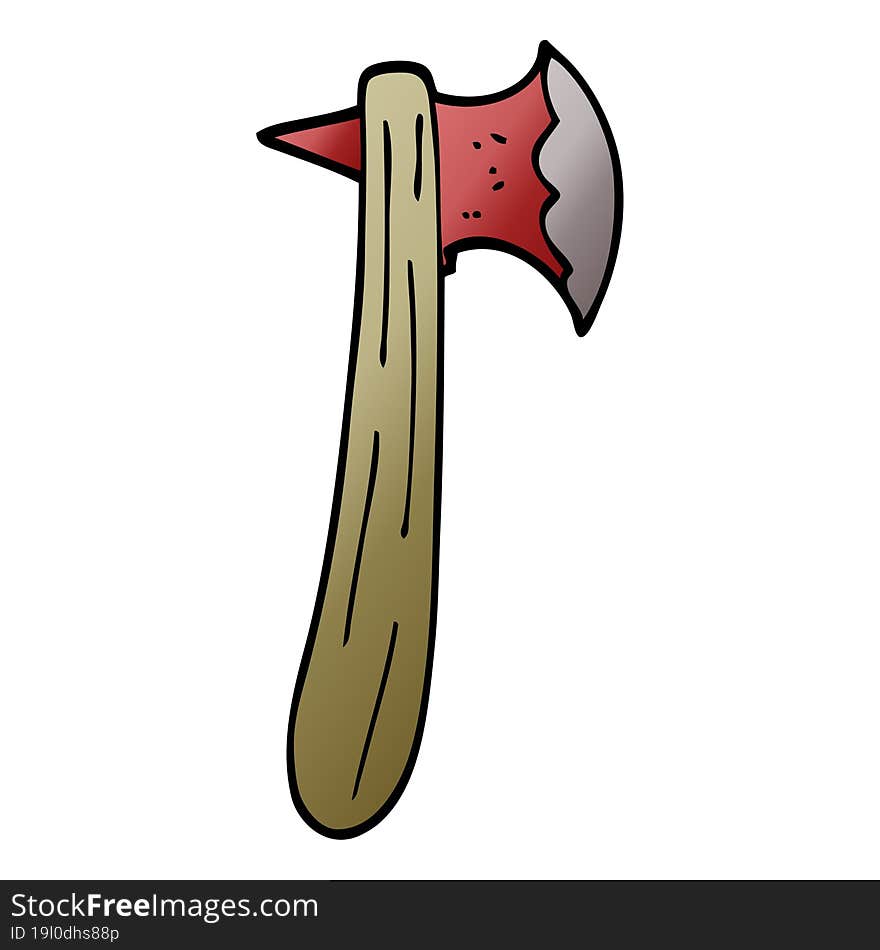 cartoon doodle axe