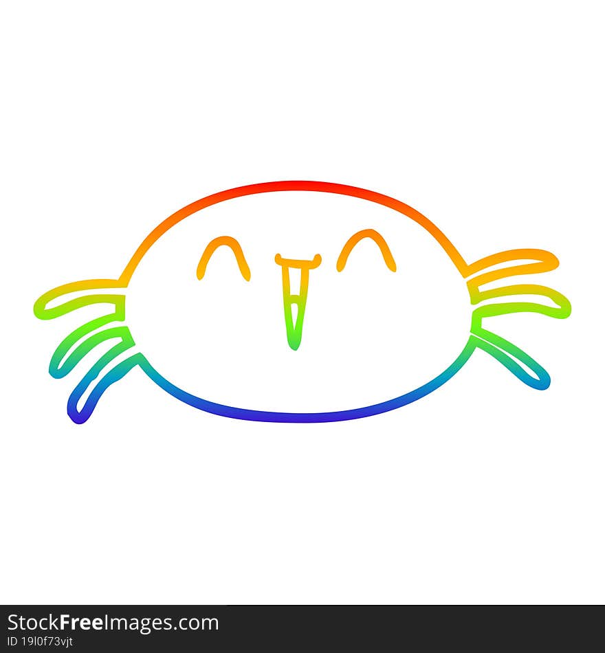 rainbow gradient line drawing halloween spider