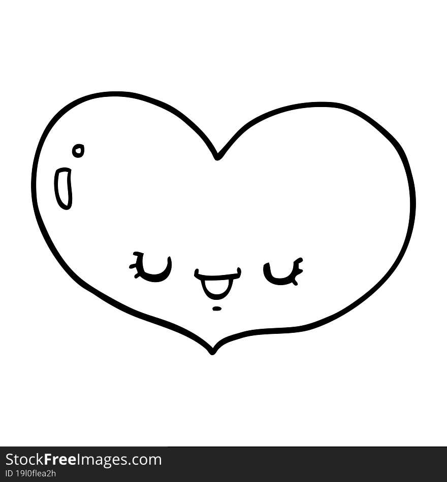 cartoon love heart character