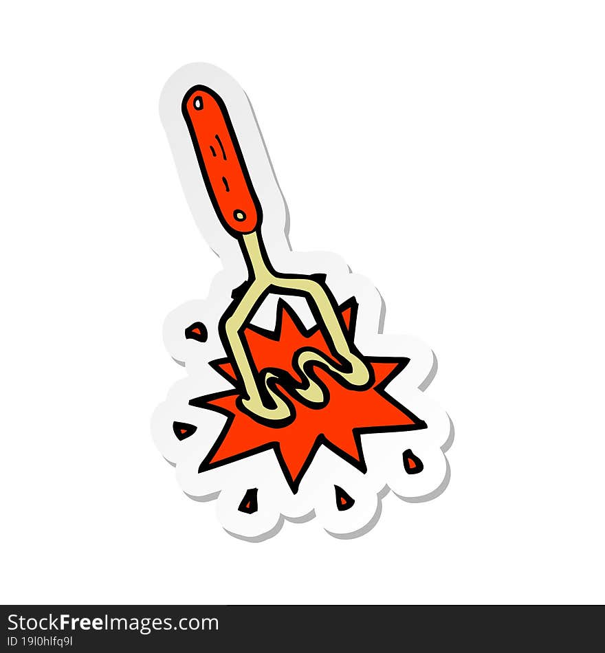 Sticker Of A Cartoon Potato Masher