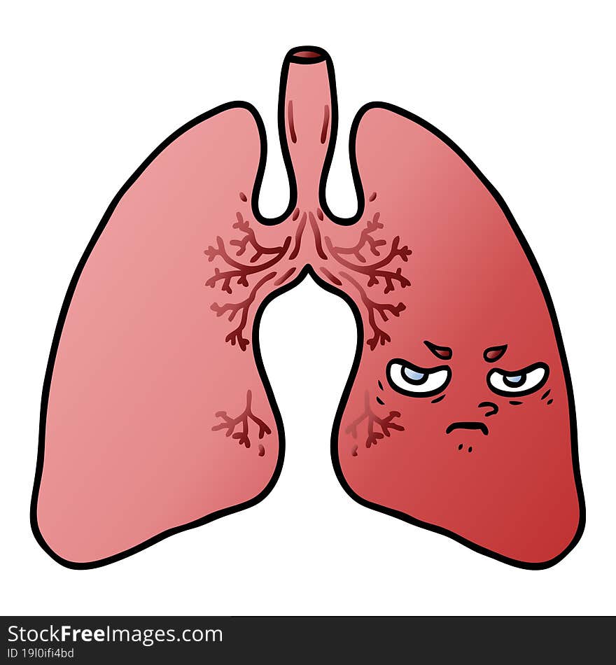 cartoon lungs. cartoon lungs