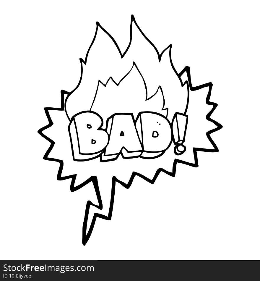 Speech Bubble Cartoon Bad Symbol