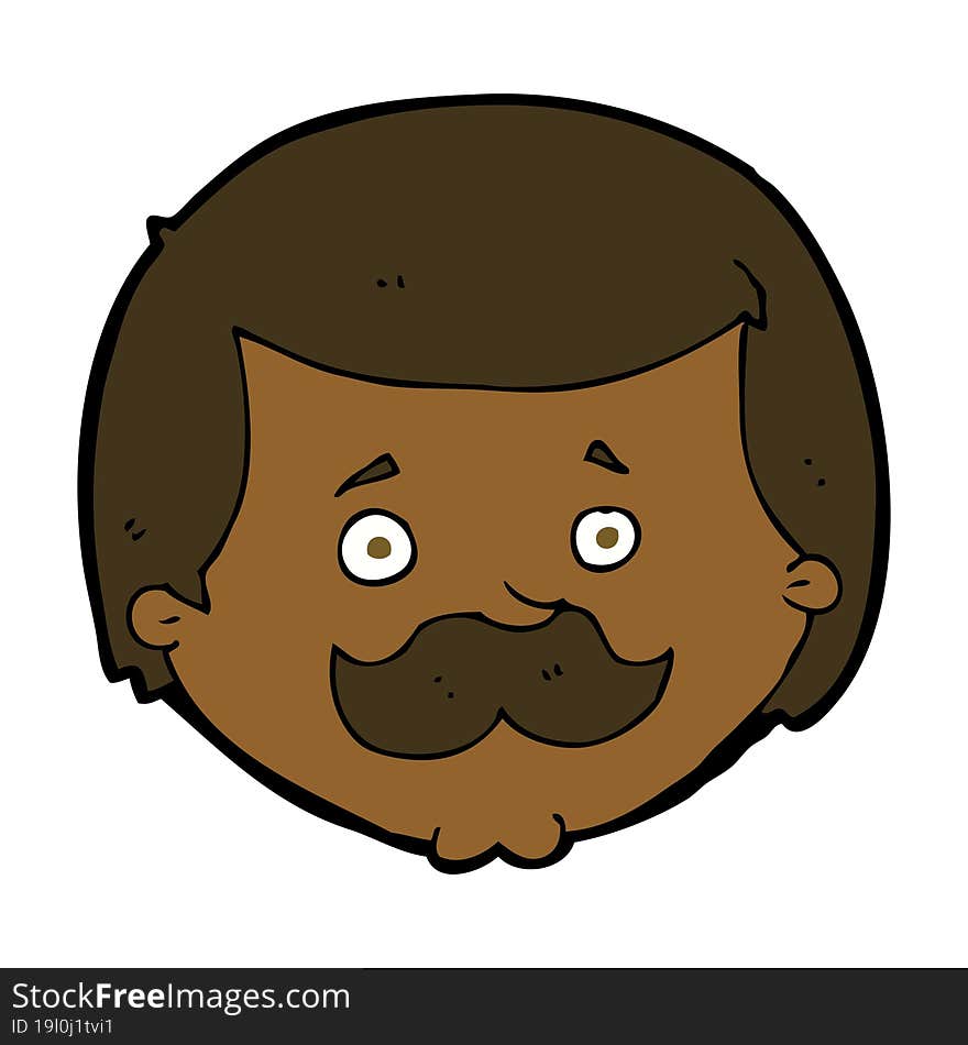 cartoon man with mustache