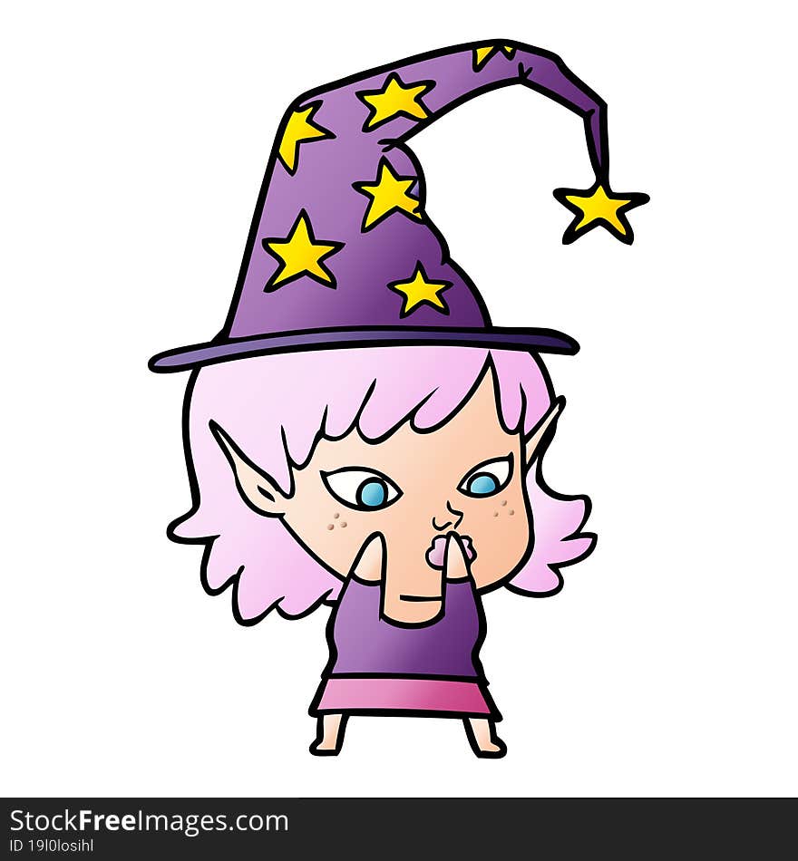 pretty cartoon witch girl. pretty cartoon witch girl