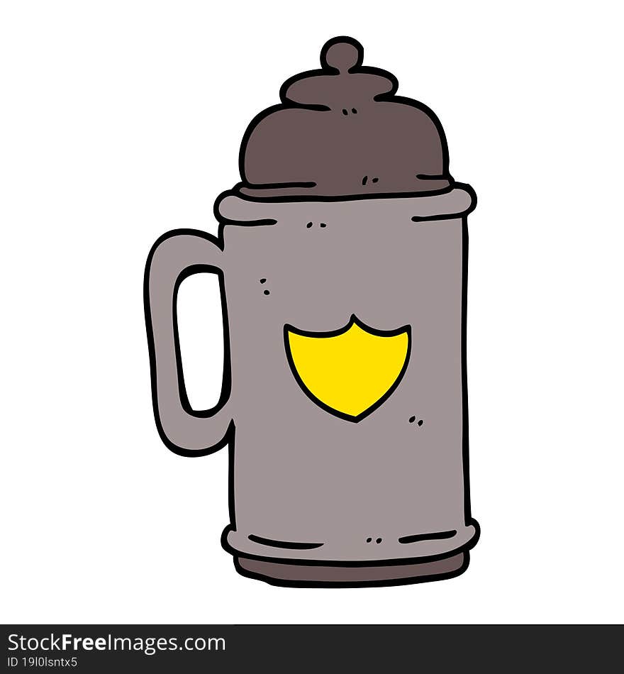 Cartoon Doodle Traditional Beer Tankard