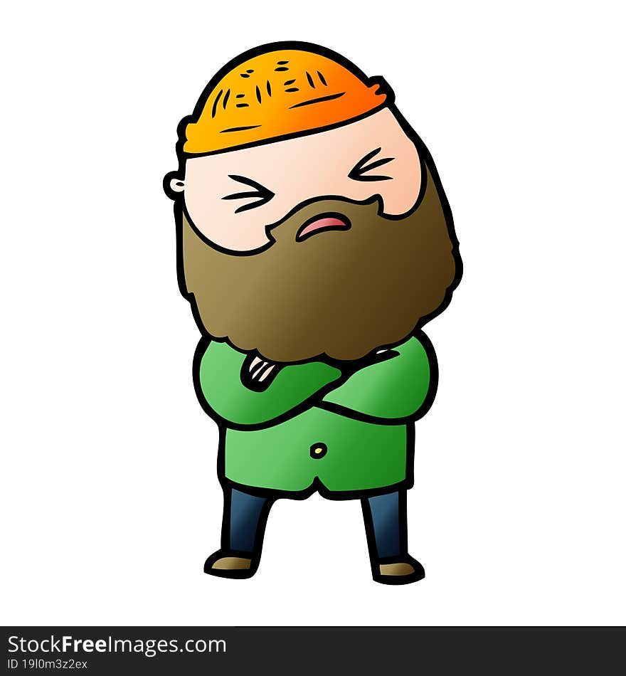 cartoon man with beard. cartoon man with beard