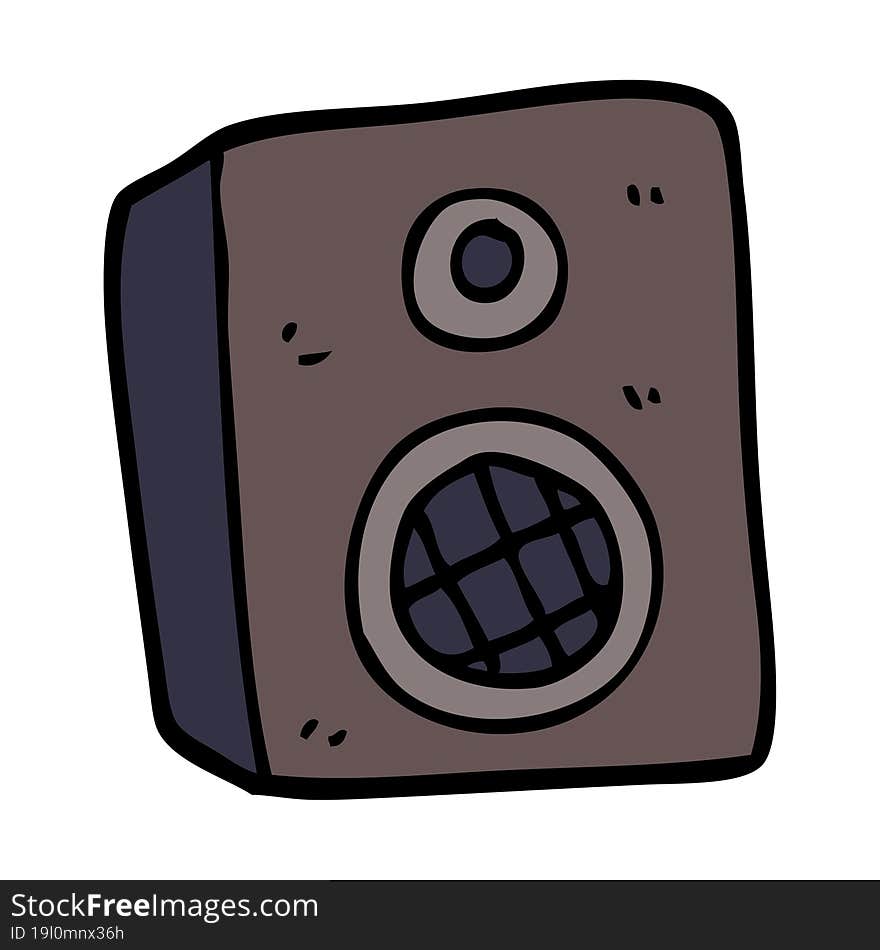 cartoon doodle speaker