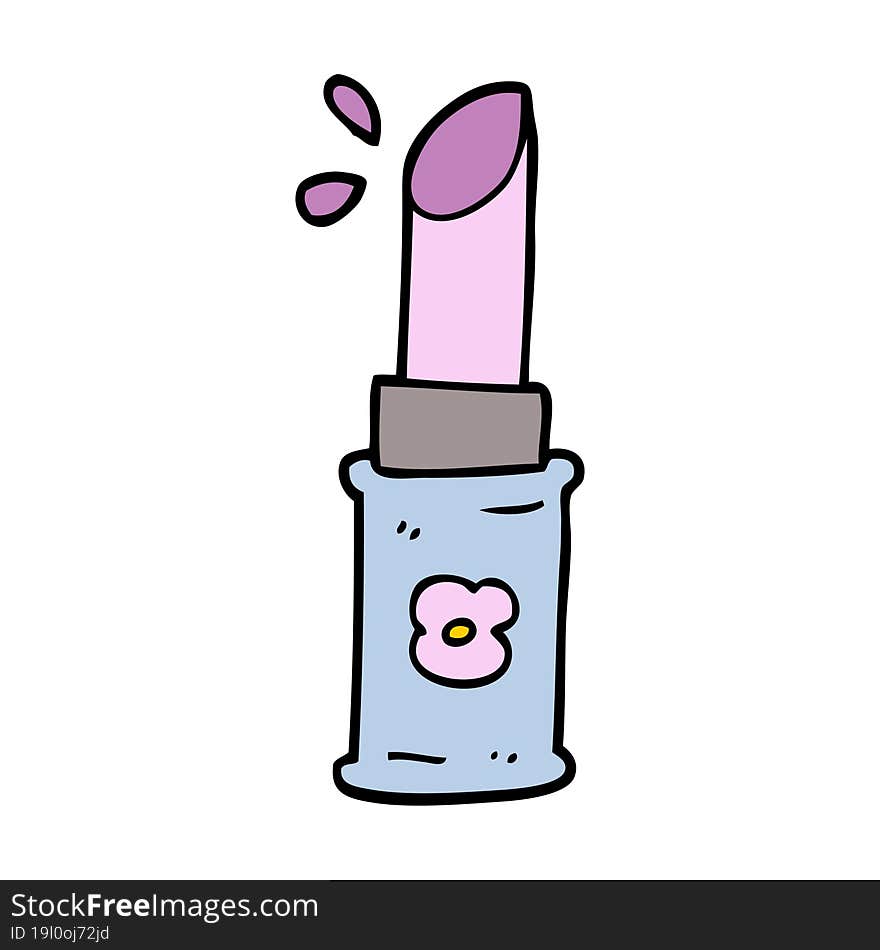 cartoon doodle lipstick