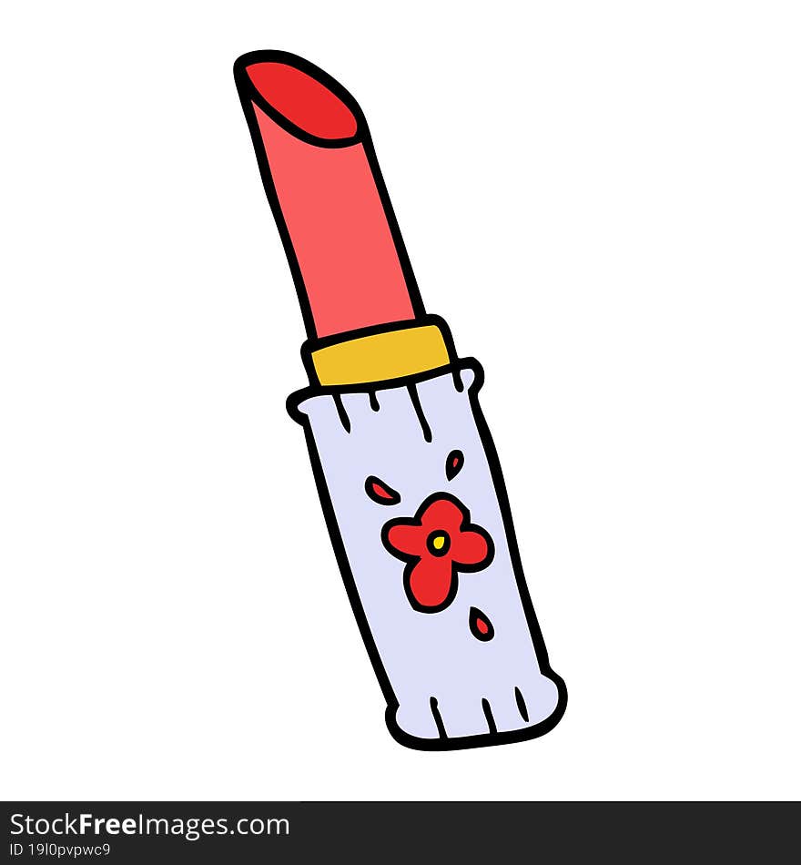 cartoon doodle lipstick