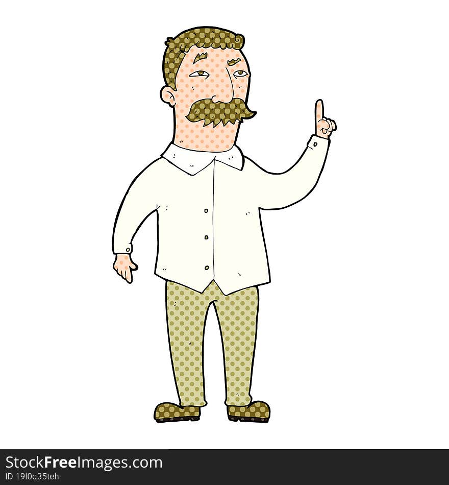 cartoon man with mustache