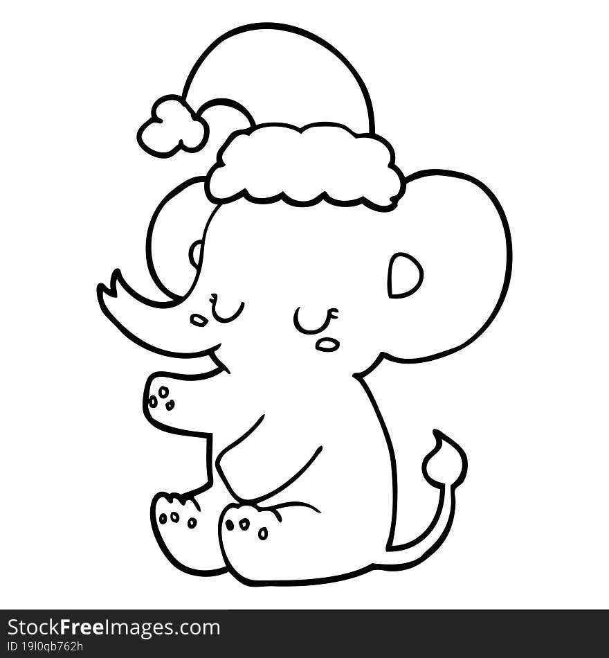 Cute Christmas Elephant