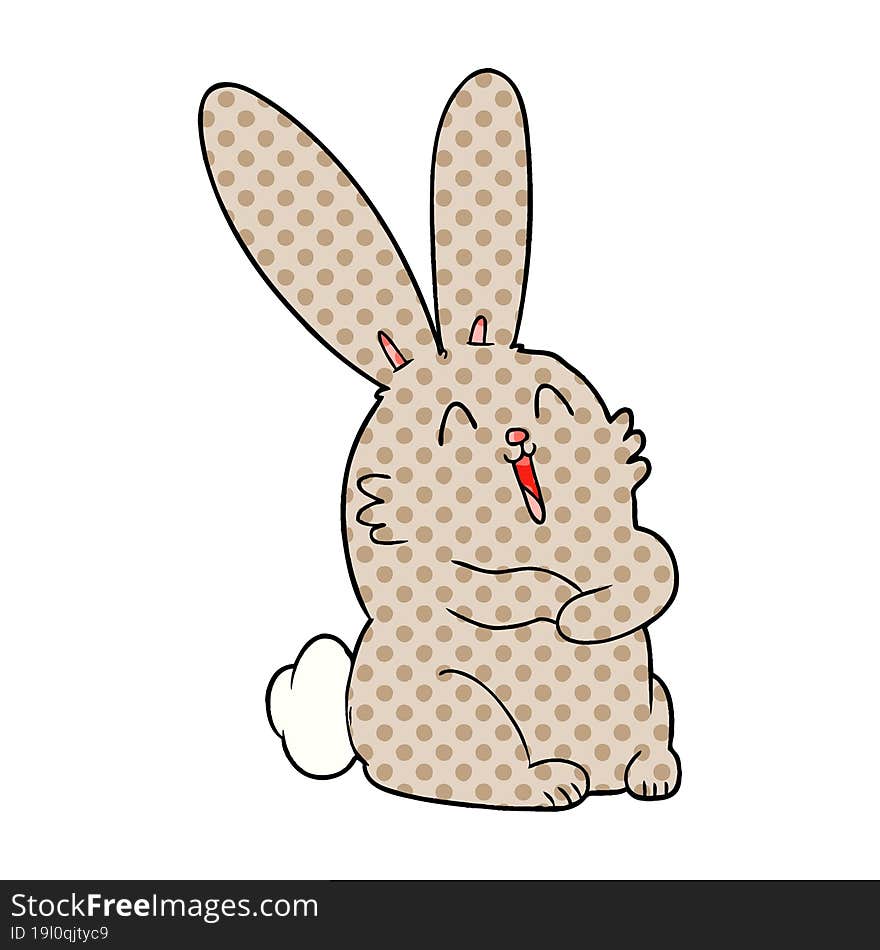 cartoon laughing bunny rabbit. cartoon laughing bunny rabbit