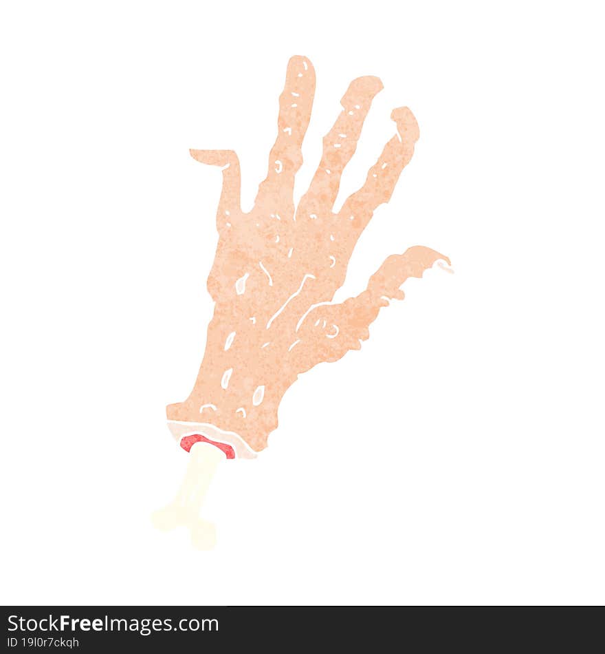 cartoon gross severed hand