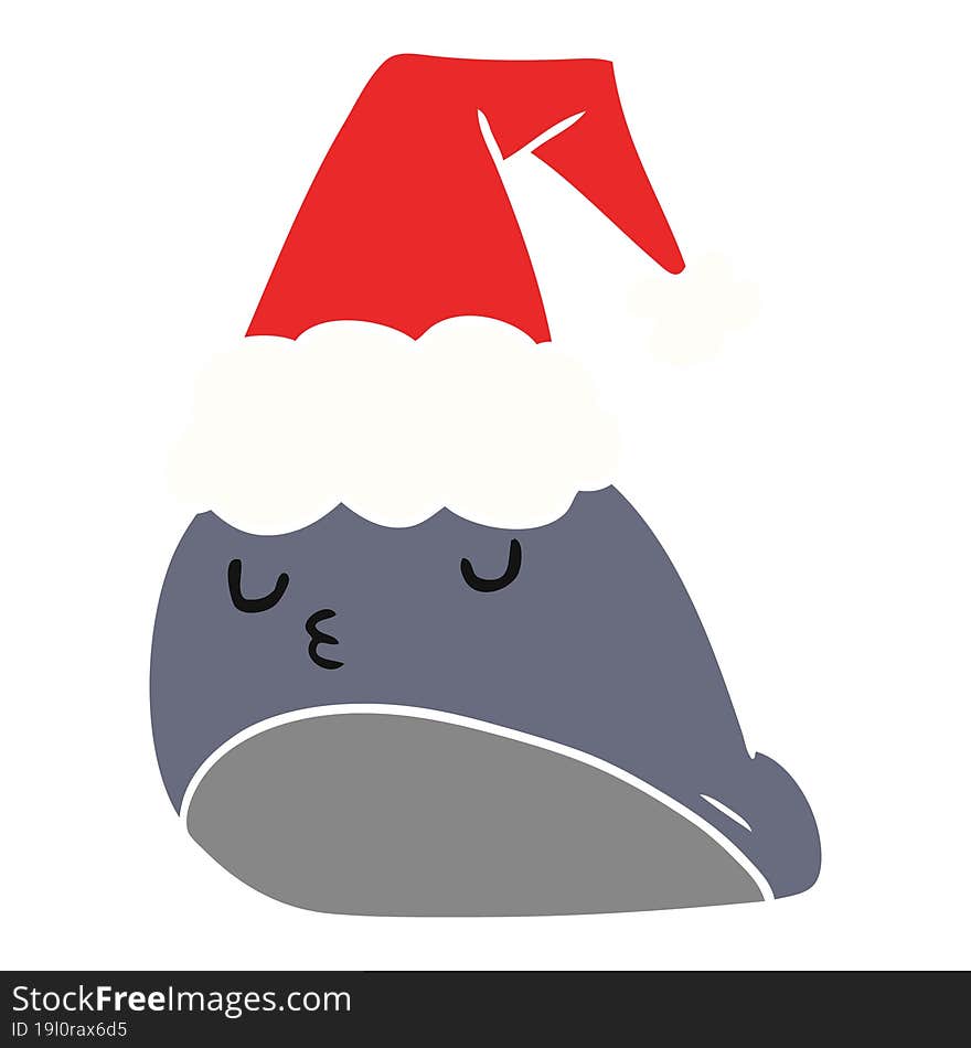 christmas cartoon of kawaii slug