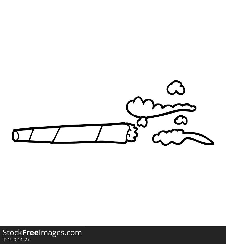 line drawing cartoon lit joint