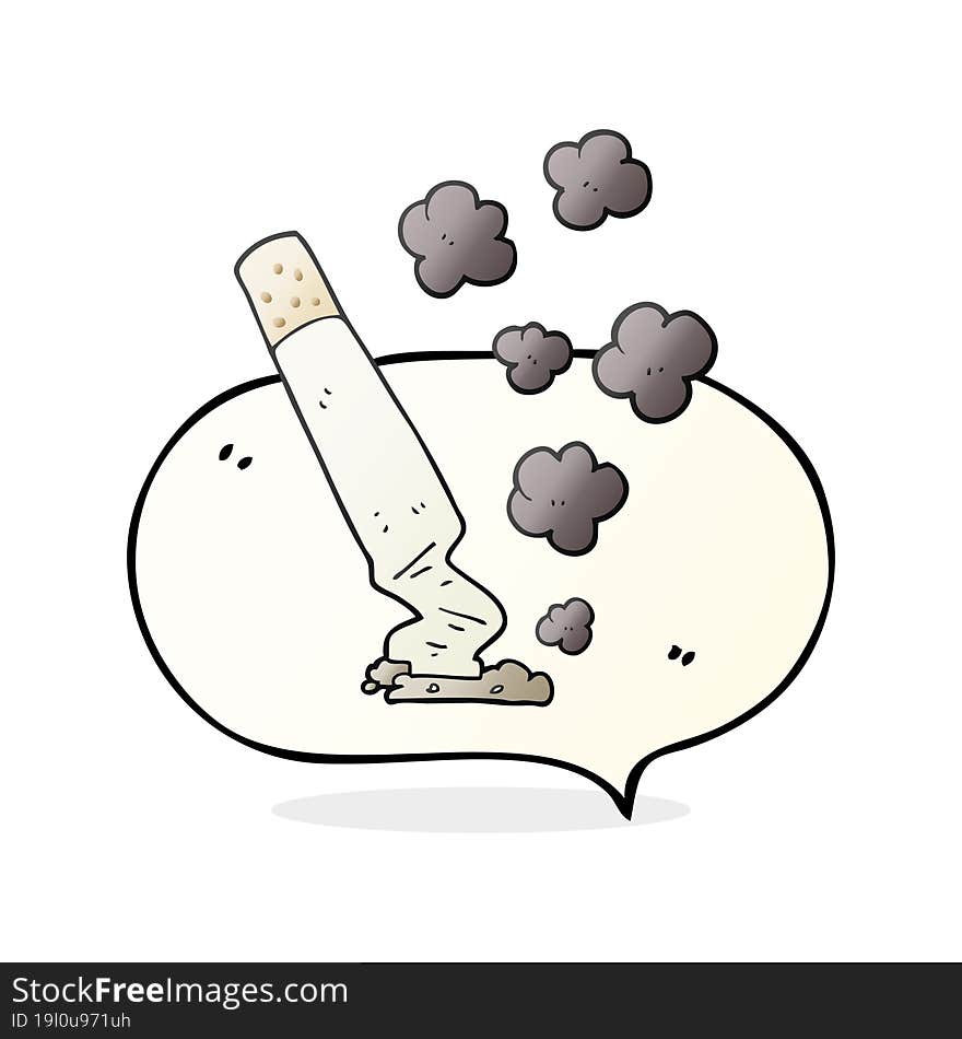 Speech Bubble Cartoon Cigarette